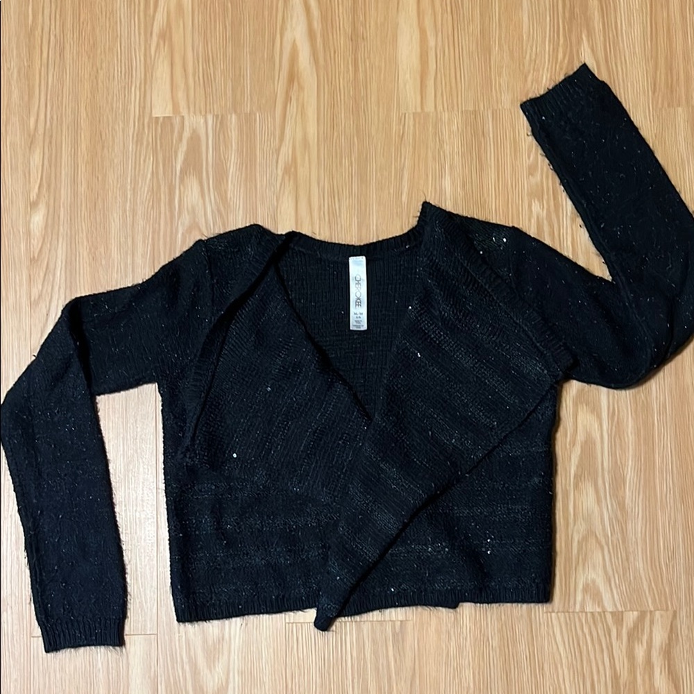Cherokee Sequin Open Cardigan Sweater, size M 7/8